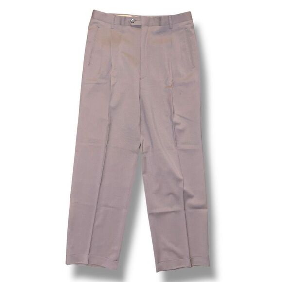 Luciano Carreli Angelico Super 130s Dress Pleated Trouser Pants 34/30 - Picture 1 of 10